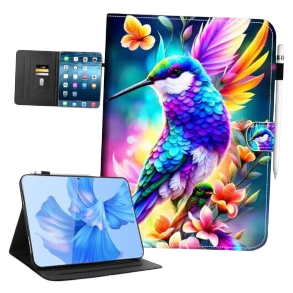 iPad (A16) 11th Generation Case, iPad 10th Generation Case Flowers Hummingbird